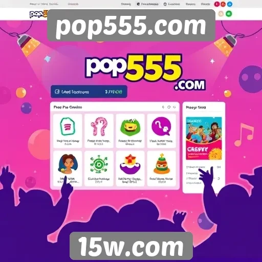 Interface de usuário do site pop555.com